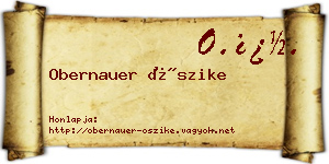 Obernauer Őszike névjegykártya